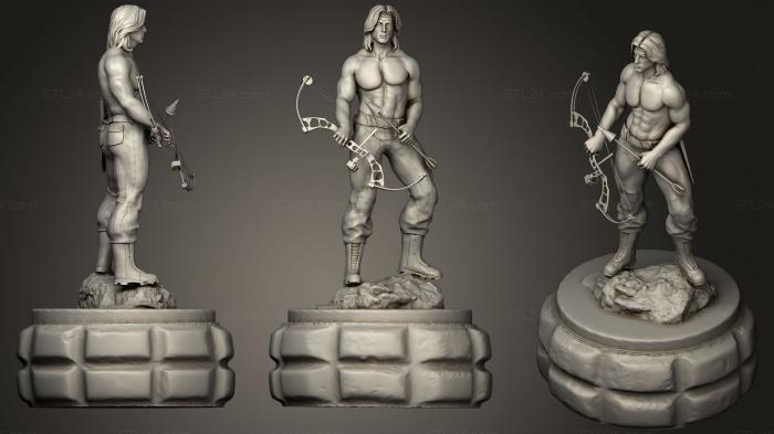 Statues of famous people (Rambo, STKC_0401) 3D models for cnc